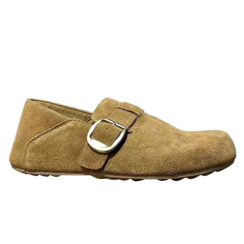 盐系淑女范~日系磨砂牛皮勃肯鞋女懒人一脚蹬两穿平底小皮鞋单鞋,淘宝优惠券,粉丝福利购,淘宝优惠卷