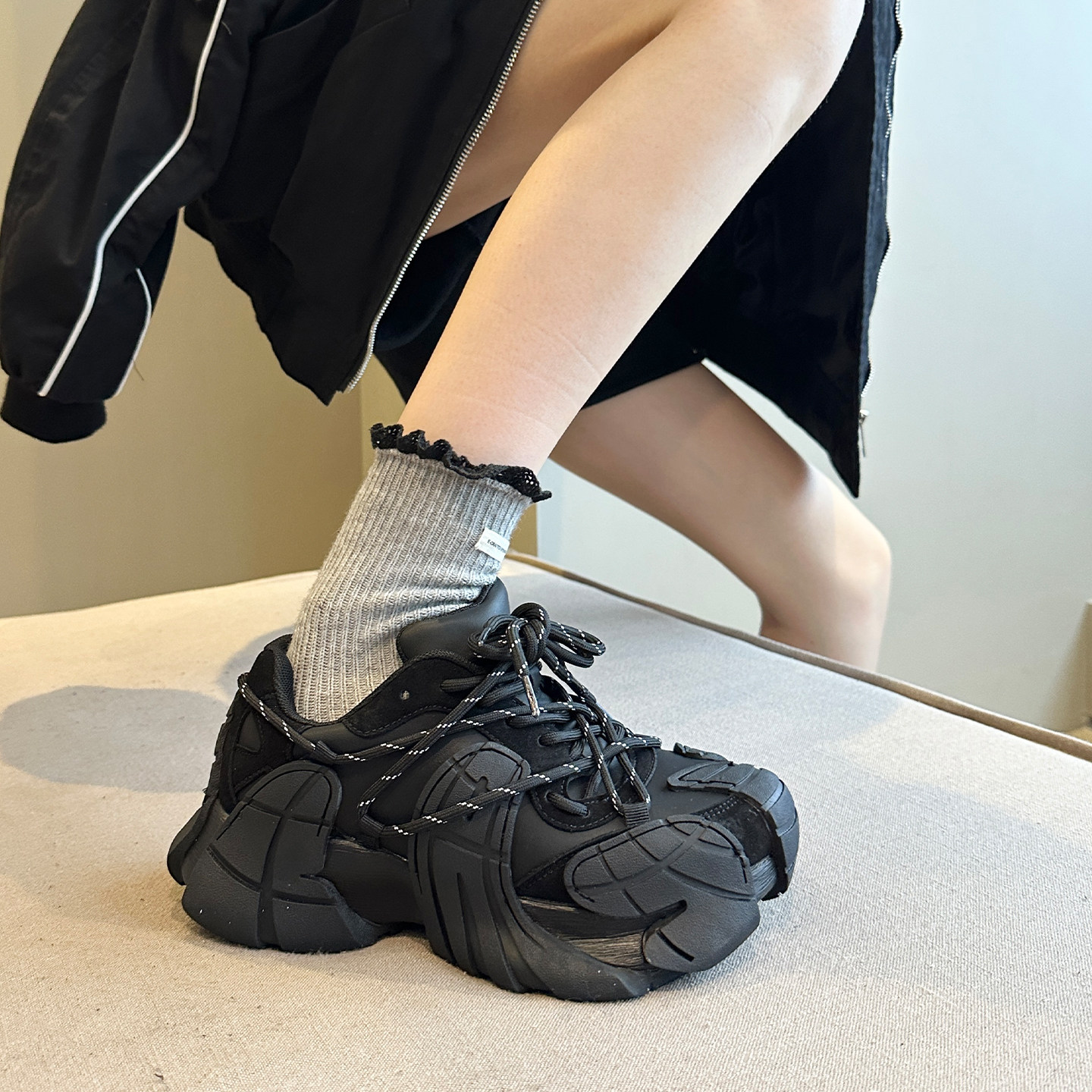 港风时髦精~欧货新品小众ins潮酷八爪鱼厚底绑带老爹鞋女鞋运动鞋,淘宝优惠券,粉丝福利购,淘宝优惠卷