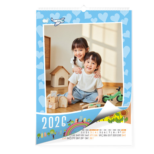 2026照片挂历定制大A3儿童18寸20寸宝宝简约个性DIY明星日历定做 - 图3