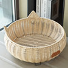 Cat nest, summer imitation rattan cat bed, pet cat mat, cat mat nest, universal for all seasons, washable round dog nest