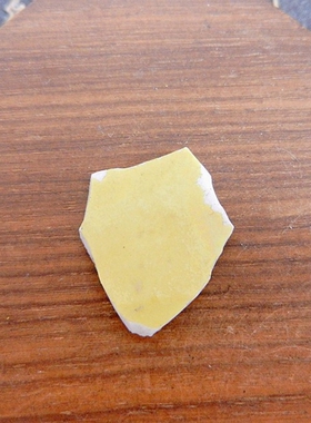 手工925纯银镶嵌 清 官窑 黄地绿彩 古瓷老瓷片首饰品 吊项坠胸针