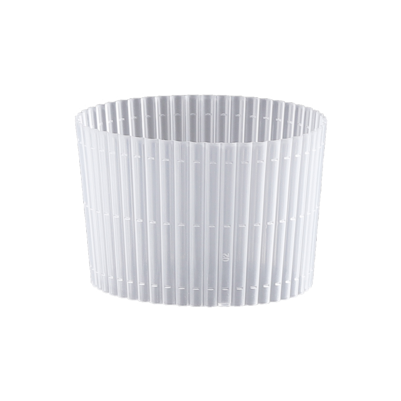 一次性塑料奶茶杯杯套90/98口径纸杯咖啡杯防烫防滑专用透明杯套 - 图3
