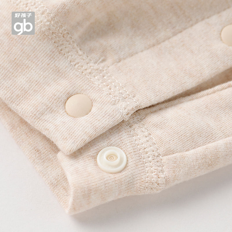 gb好孩子婴儿连体衣春秋纯棉无骨睡衣男女宝宝哈衣爬服新生儿衣服 - 图1