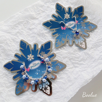 Export Europe and America Foreign Trade Snow and Ice Princess Peripheral Accessories Girl Snowflake Beads Sapphire Bracelet Necklace necklace