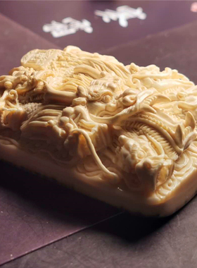 手工雕刻挂坠diy猛犸牙