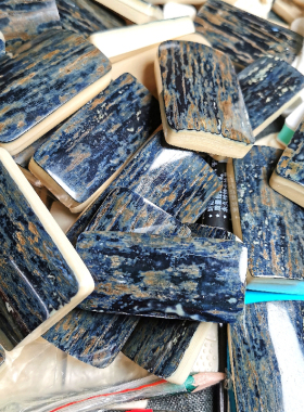 猛犸象牙蓝皮平安精品抛光原料