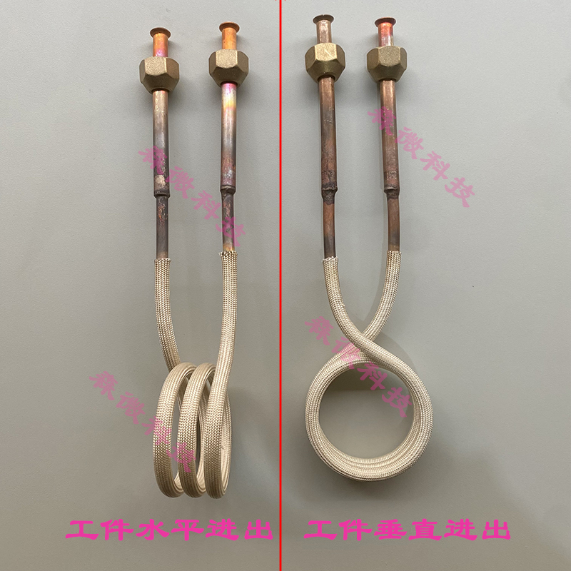 高频感应加热感应圈订制打金铜螺丝接头熔炼焊接圆开口型耐高温-图0