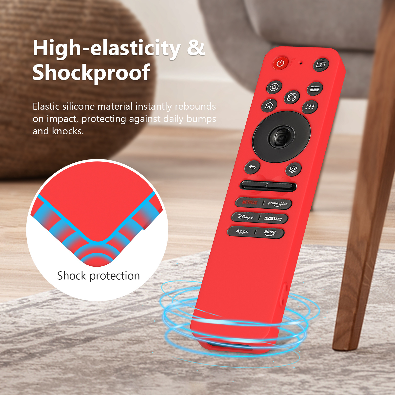 新款适用LG遥控器保护套加厚防摔套C5B5电视机软硅胶套MR25GA透明 - 图1