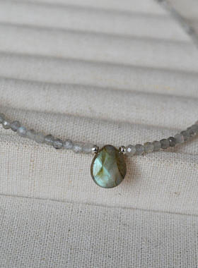 混合宝石镶嵌欧美小众复古项链