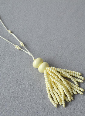 秋冬新中式小众设计白色线绳清新