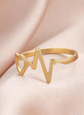 简约小众设计18K金不褪色切割不