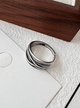 欧美潮流复古多层交叉缠绕编织食