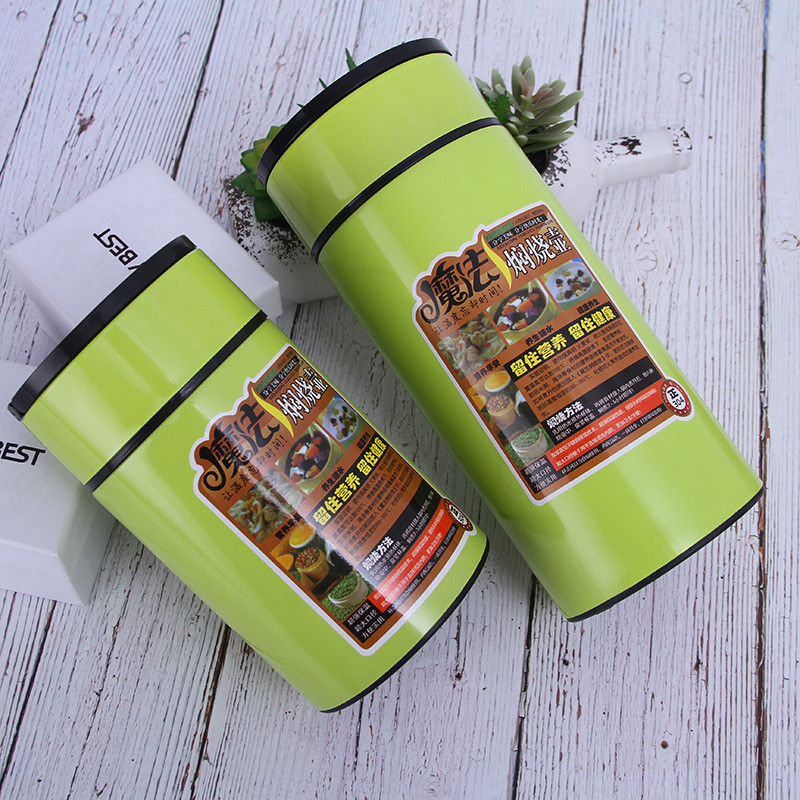 圆形不锈钢真空保温饭盒800ml魔法焖烧壶大容量手提便携式罐烧焖 - 图3