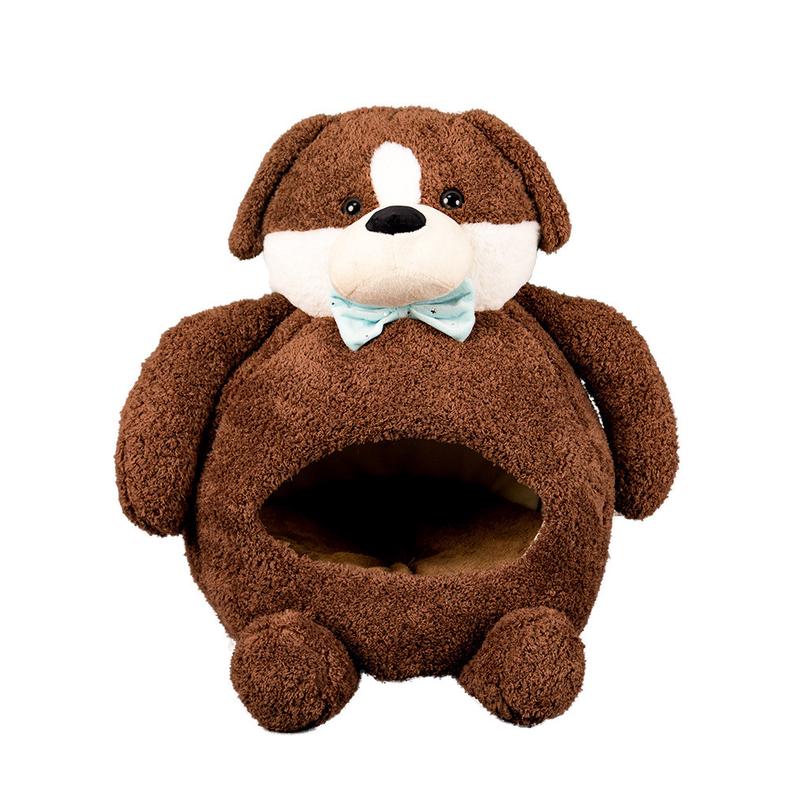 新款封闭式熊宠物窝可爱冬季保暖猫窝猫咪窝网红窝宠物用品 - 图0