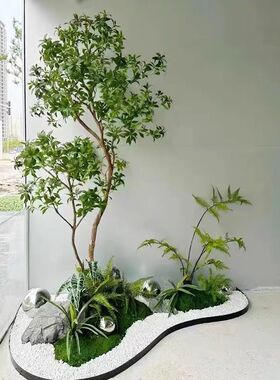 仿真马醉木室内造景橱窗大型装饰树北欧仿生植物假树简约景观摆件