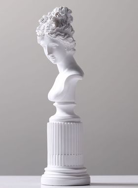 博西家居 北欧女神淑女半身像人物雕像摆件家居软装树脂工艺品