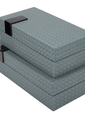 热销欧式轻奢木质首饰盒样板房摆件饰品盒软装酒店衣帽间家居收纳