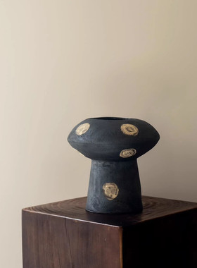 新中式现代简约几何波点客厅陶瓷装饰摆件样板房书房台面艺术家居