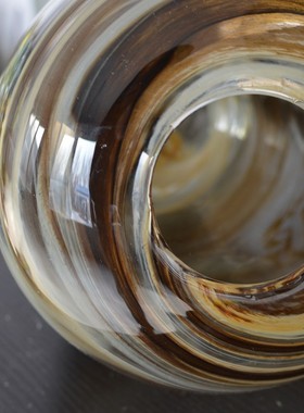 热销创意欧式奢华彩色玻璃几何形花瓶手工家居装饰摆件艺术软装花