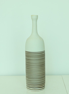 素陶寂陶瓷客厅插花家居创意侘景德镇花瓶摆件风简约陶罐工艺品