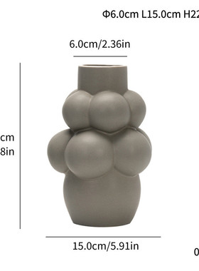 北欧花蕾陶瓷花瓶创意艺术摆件器高级感插花室内轻奢软装饰品
