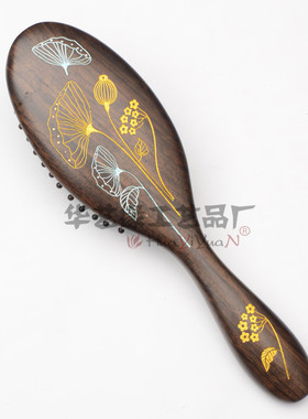 黑檀气囊梳绿檀气囊梳打结梳子长发卷发不美发