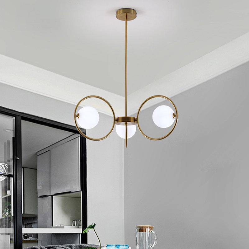 北欧餐厅吊灯简约卧室灯浪漫泡泡灯创意设计师房间服装店灯具 - 图3