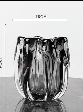 花瓶摆件现代简约大玻璃北欧餐桌电视柜客厅玄关轻奢琉璃插花花器