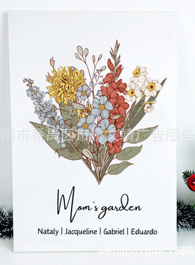 木质相框工艺品摆件diy生日诞辰花束桌面纪念品送家人小摆件