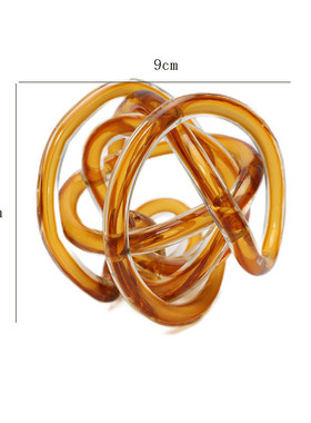 麻球玻璃摆件透明现代简约玄关电视柜餐桌客厅饰品家居软装样品间
