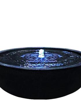 石钵简约流水摆件喷水池水景观小品石雕工艺品喷泉庭院花园装饰品