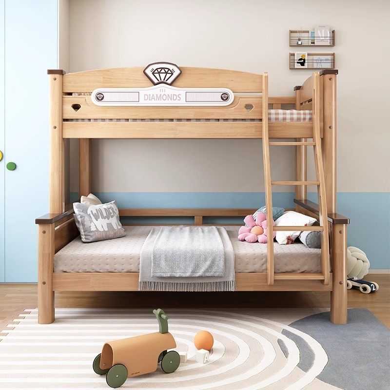 9W上下床双层床全实木高低床大人多功能小户型儿童上下铺木床子母,淘宝优惠券,粉丝福利购,淘宝优惠卷