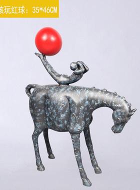 创意摆件摆设品样板房软装饰品开业礼品摆件电视柜动物马桌面客厅
