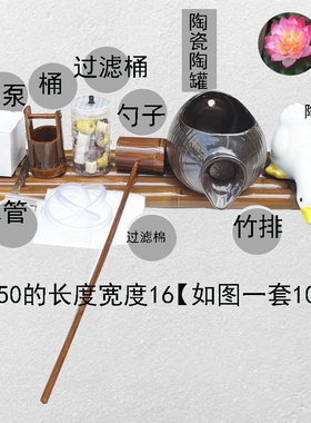 批发创意水景陶罐流水器鱼缸循环过滤陶瓷流水摆件水缸石槽葫芦搭