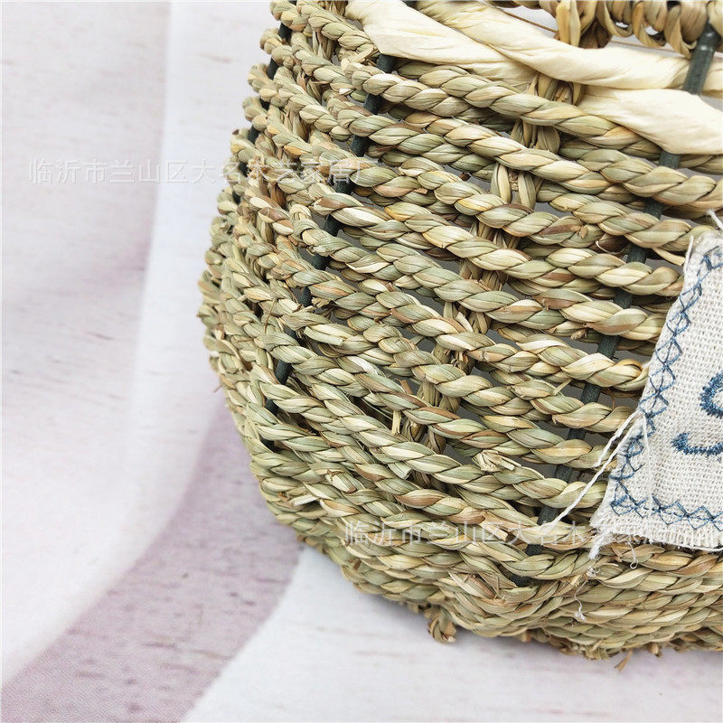 草编套二花盆藤编手提插花花篮多肉植物花器装饰编织花盆手提果篮,淘宝优惠券,粉丝福利购,淘宝优惠卷