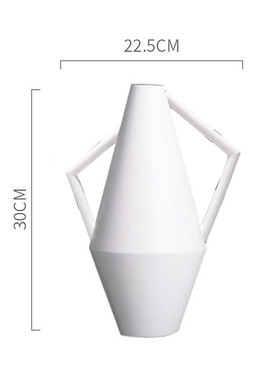 北欧创意莫兰迪手牵手花瓶双柄花瓶摆件家居样板房ins风插花花器