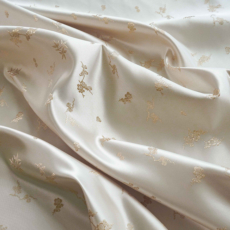 简约风缎面梅花旗袍汉服色织软垂面料古风时装小吊带质感提花布料,淘宝优惠券,粉丝福利购,淘宝优惠卷