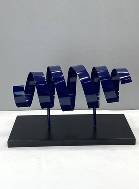 简约现代欧式轻奢几何镂空螺旋摆件饰品售楼处大厅书房软装样板房