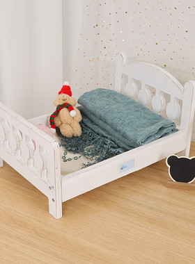 影楼道具摄影小木床儿童新生儿满月拍照辅助道具摆件