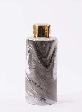 现代轻奢陶瓷罐摆件北欧装饰品样板房家具城售楼处别墅会所软装饰