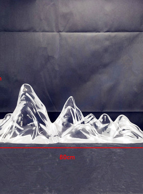 现代简约透明树脂假山雕塑摆件酒店会所仿山石树脂工艺品摆件