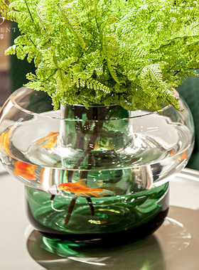 晶淳鱼缸花器个性创意插花养鱼缸两用玻璃瓶现代北欧风