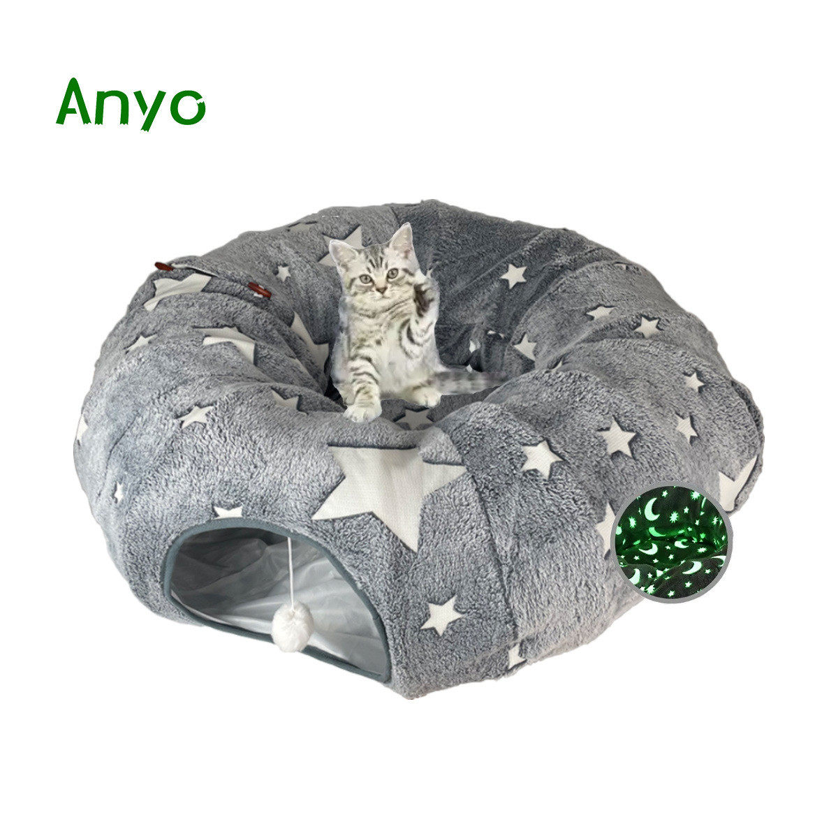 猫隧道猫窝夜光四季通用猫咪娱乐可拆卸猫窝猫垫子cattunnel,淘宝优惠券,粉丝福利购,淘宝优惠卷