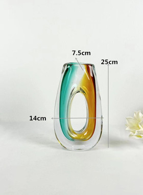 北欧玻璃花瓶轻奢摆件创意琉璃艺术花瓶软装摆件批发装饰品花器推