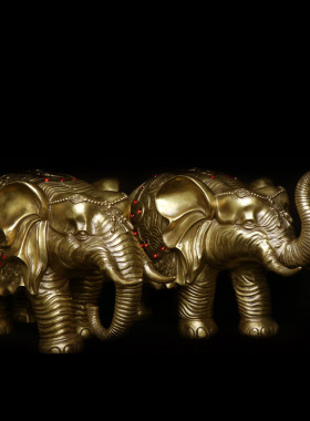 热销杨铜记居家装饰品如意吉祥对象摆件大象铜大象新对象