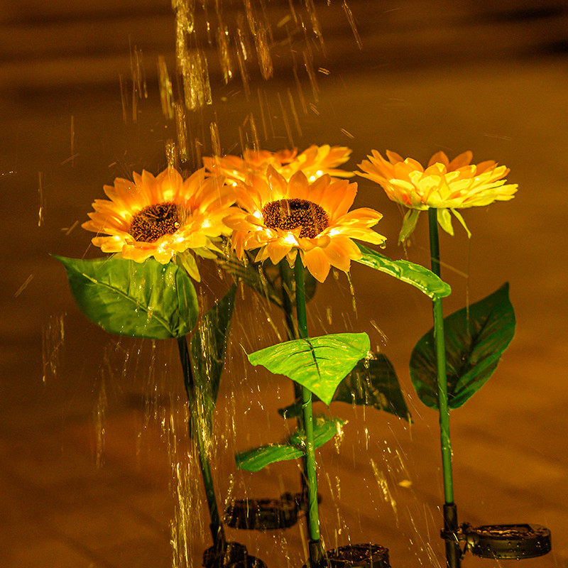 太阳能庭院灯户外防水花园向日葵灯插地草坪太阳花景观氛围装饰灯,淘宝优惠券,粉丝福利购,淘宝优惠卷
