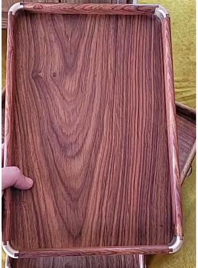 紫光檀托盘端茶木质独板托盘简约中式端菜收纳托盘