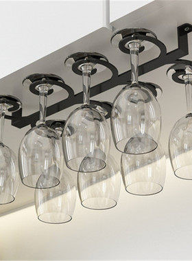 创意蝴蝶红酒杯架悬挂家用橱吊挂高脚杯架倒挂香槟杯收纳酒柜杯架