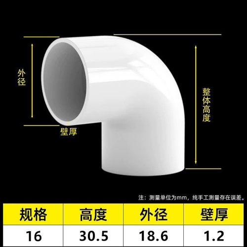 pvc电线管弯头90度直角接头1620253240塑料配件阻燃电工绝缘 - 图2