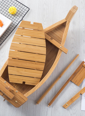 热销餐具盘干冰船刺身拼盘日式料理船餐具碳化寿司摆船刺身饰批发